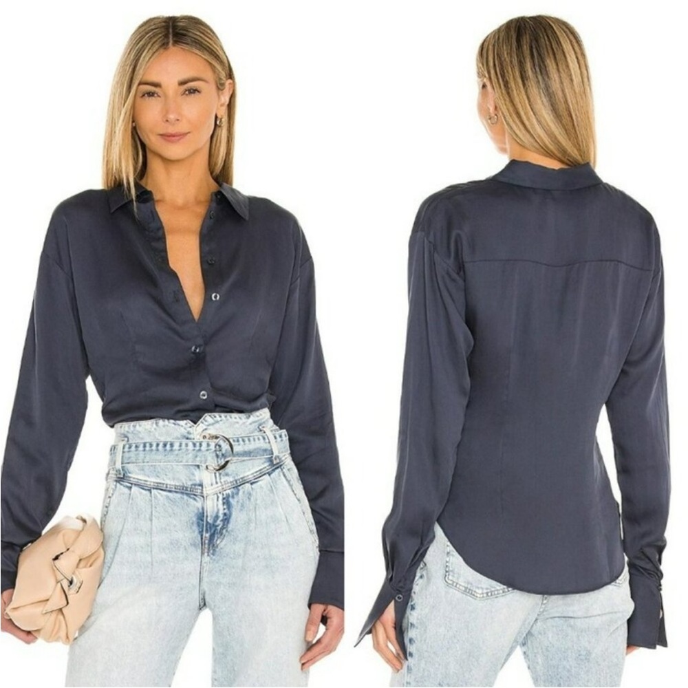 The Bastina Top in Navy Blue L’Academie Revolve